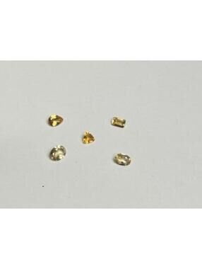 Set of 5 Natural Citrine Gemstones Various Shapes and Sizes